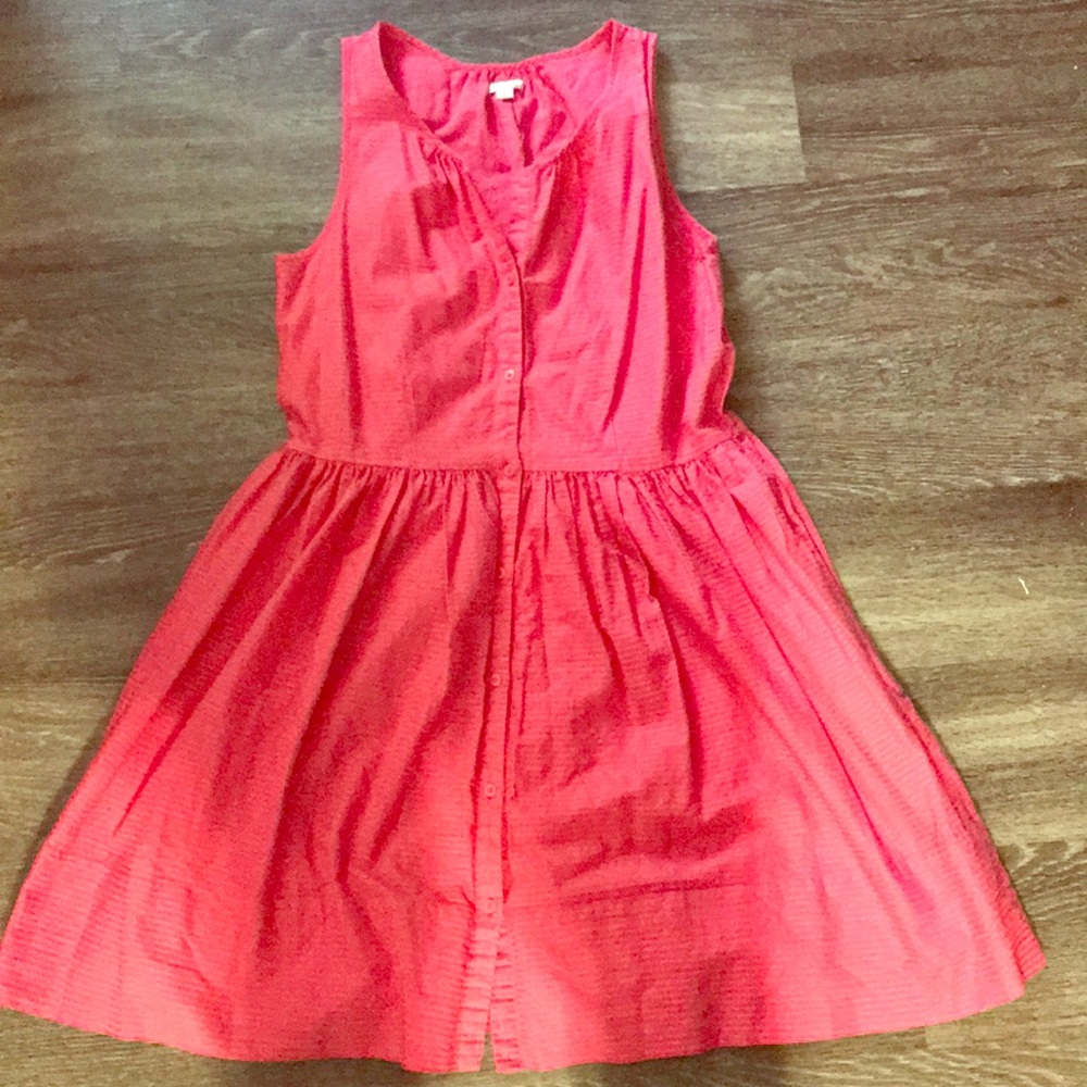 Gap Sleeveless Fit and Flare Button Down Dress